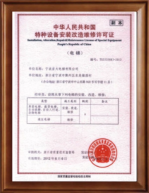 Certificates