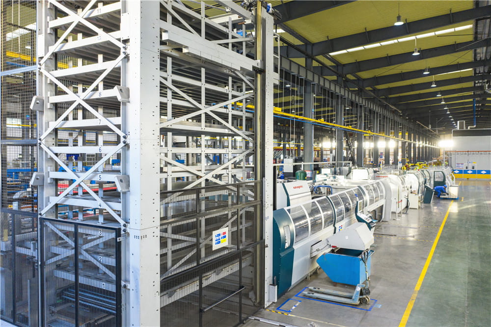 Hosting factory automated sheet metal storage