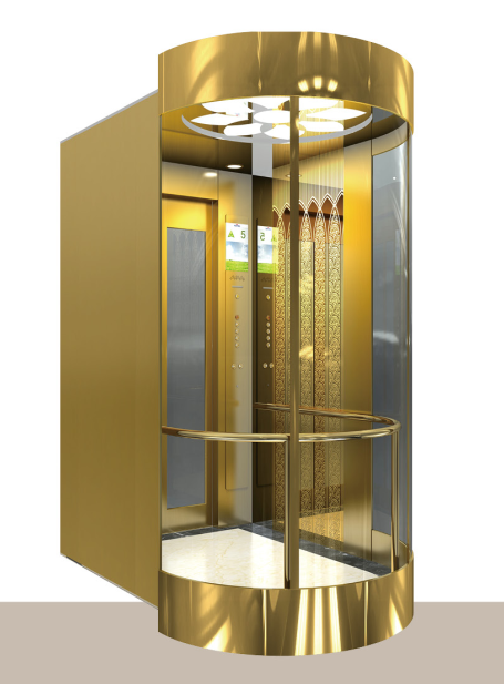 China Manufacturer CE Panoramic Passenger Elevator with safety Gearless Machine Observation Lift