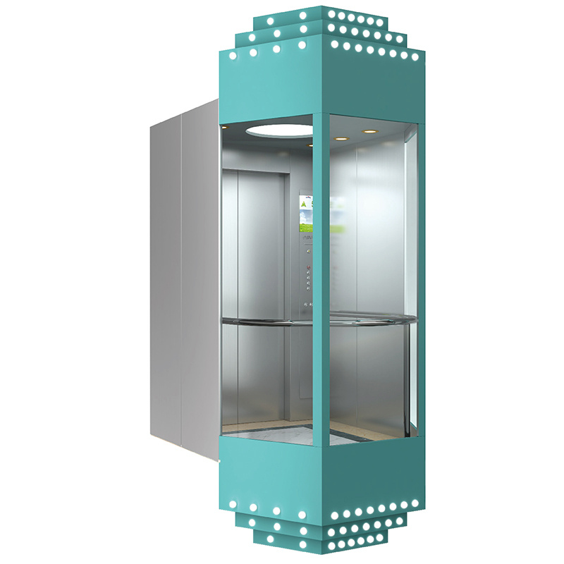 Manufacturer Sale Customized Panoramic Glasses Elevator Gearless Machine Observbation Lift